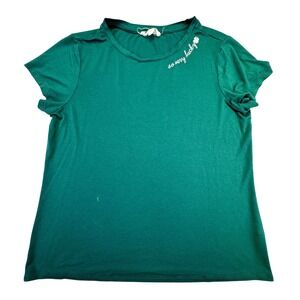 Brit.ny‎ Shirt Women's Medium St. Patrick's Day Green Clover So Very Lucky